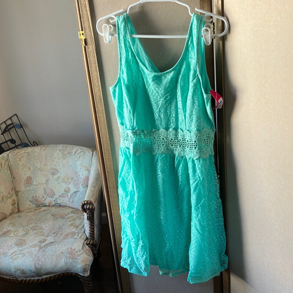 FINAL MARKDOWN Xhilaration Sleeveless Dress with Lace Detail large nwt